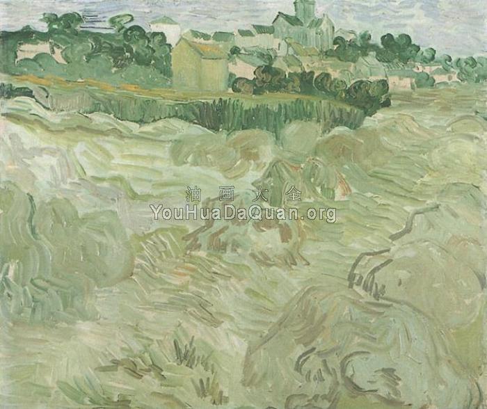 以奥维尔为背景的麦田 - 文森特·威廉·梵高